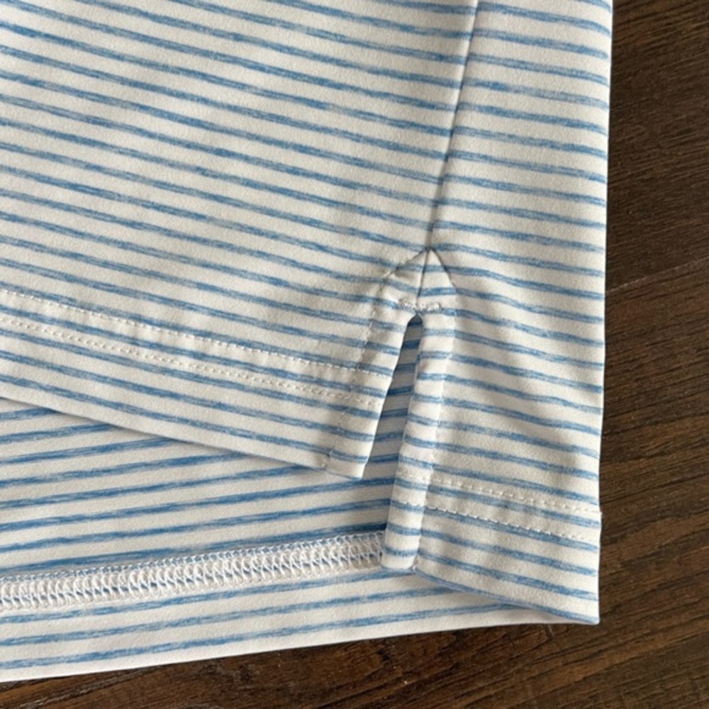 VINEYARD VINES Performance White Blue Striped Sankaty Polo Shirt Golf Size XXL - Picture 10 of 13